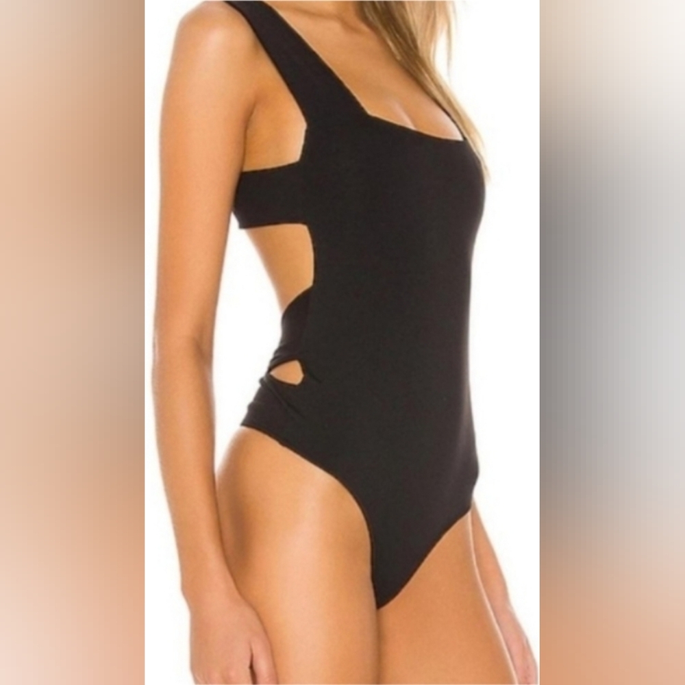 Free people Oh, She's Strappy Black Bodysuit FP Intimately Free Size XS Tall
